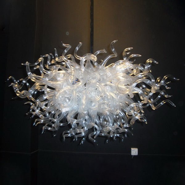 Crystal Cascade Artisan Glass Chandelier - Modern Hand-Blown Clear - BeyPan Hauptbild