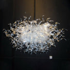 Crystal Cascade Artisan Glass Chandelier - Modern Hand-Blown Clear - BeyPan