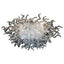 Crystal Cascade Artisan Glass Chandelier - Modern Hand-Blown Clear - BeyPan