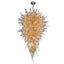 Electroplating Cascade Artisan Chandelier - Modern Hand-Blown Golden Amber Glass - BeyPan