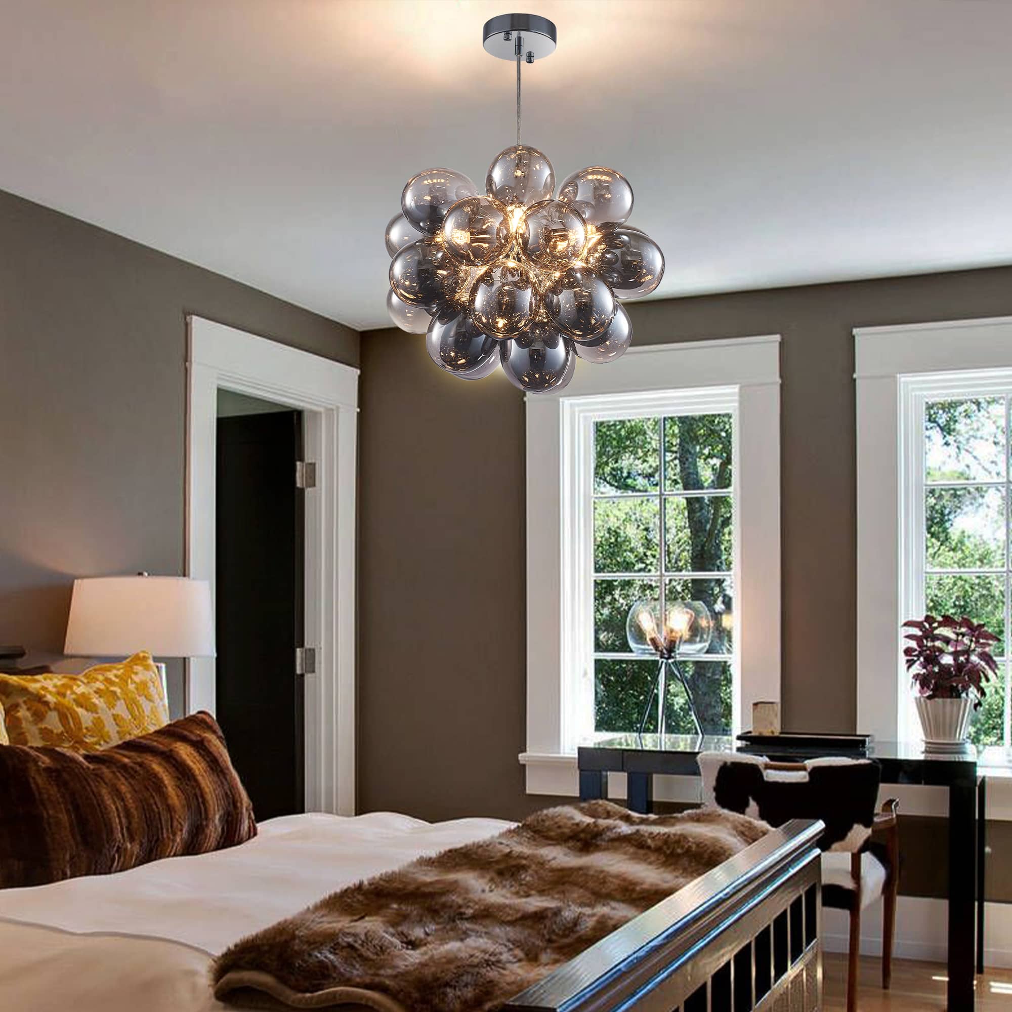Electroplating Grey/Black Bubbles Ball Chandelier Beypan - BeyPan
