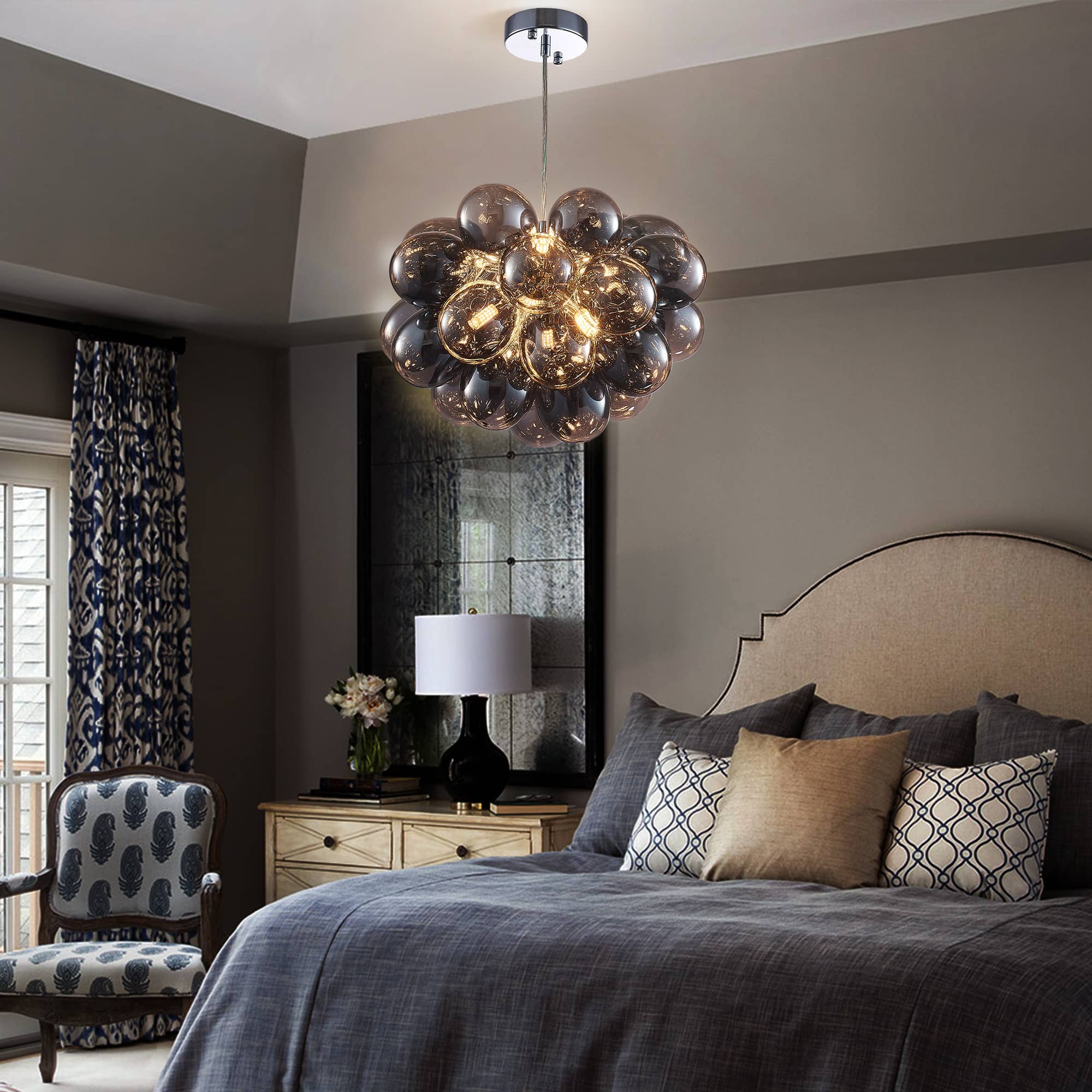 Electroplating Grey/Black Bubbles Ball Chandelier Beypan - BeyPan
