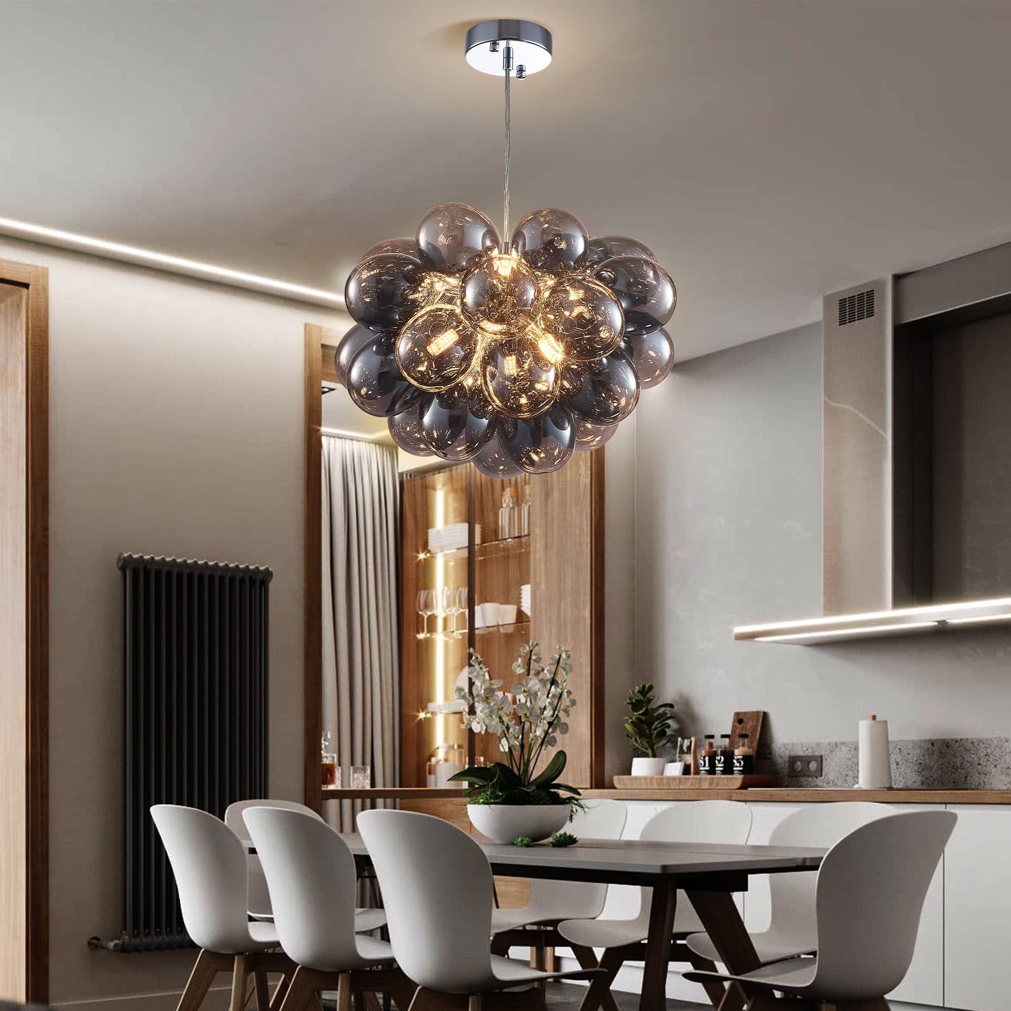 Electroplating Grey/Black Bubbles Ball Chandelier Beypan Zweitbild
