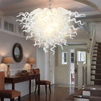 Elegant Pearl White Hand Blown Glass Chandelier - Modern Artistic Lighting - BeyPan