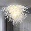 Elegant Pearl White Hand Blown Glass Chandelier - Modern Artistic Lighting - BeyPan