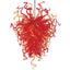 Eternal Flame Artisan Glass Chandelier - Modern Hand-Blown Red and Amber - BeyPan