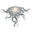 Ethereal Flow Artisan Glass Chandelier - Modern Hand-Blown Clear - BeyPan