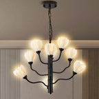 Farmhouse Chandelier Ceramics Magnolia Flower Art Deco - BeyPan