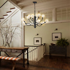 Farmhouse Chandelier Ceramics Magnolia Flower Art Deco - BeyPan
