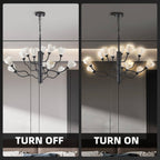 Farmhouse Chandelier Ceramics Magnolia Flower Art Deco - BeyPan