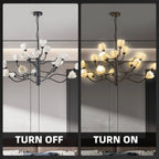 Farmhouse Chandelier Ceramics Magnolia Flower Art Deco - BeyPan