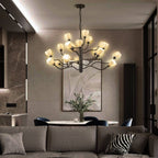 Farmhouse Chandelier Ceramics Magnolia Flower Art Deco - BeyPan