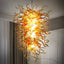 Fiery Amber Cascade Hand Blown Glass Chandelier - Modern Art Lighting - BeyPan