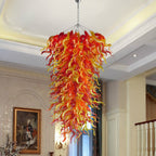 Fiery Cascade Hand Blown Glass Chandelier - Modern Artistic Lighting - BeyPan