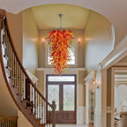 Fiery Cascade Hand Blown Glass Chandelier - Modern Artistic Lighting - BeyPan