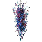 Giant Azure & Royal Amethyst Murano Style Blown Glass Chandelier - BeyPan