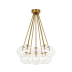 Glam Bouquet Cluster Glass Globe Bubble Chandelier Modern Gold 11-Lights Ceiling Pendant Light Fixture - BeyPan