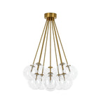 Glam Bouquet Cluster Glass Globe Bubble Chandelier Modern Gold 11-Lights Ceiling Pendant Light Fixture - BeyPan