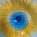 Glass Wall Bowls Dale Tiffany Murano Glass Blue And Yellow D12inches - BeyPan