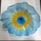 Glass Wall Bowls Dale Tiffany Murano Glass Blue And Yellow D12inches - BeyPan
