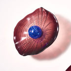 Glass Wall Floral Sconces Brown And Blue Murano Glass D10inches - BeyPan