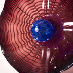 Glass Wall Floral Sconces Brown And Blue Murano Glass D10inches - BeyPan