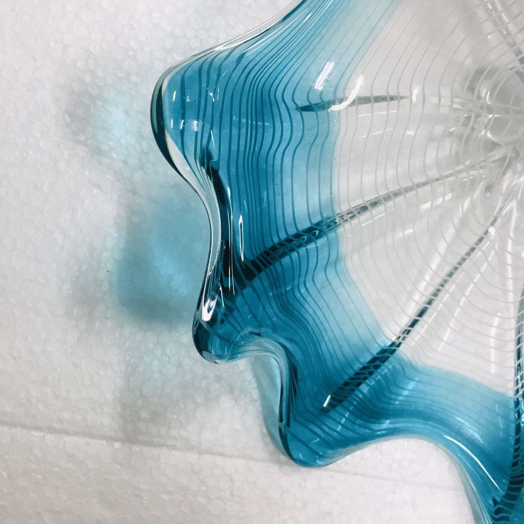 Glass Wall Plates Aqua And Clear Craft Sconce Zweitbild
