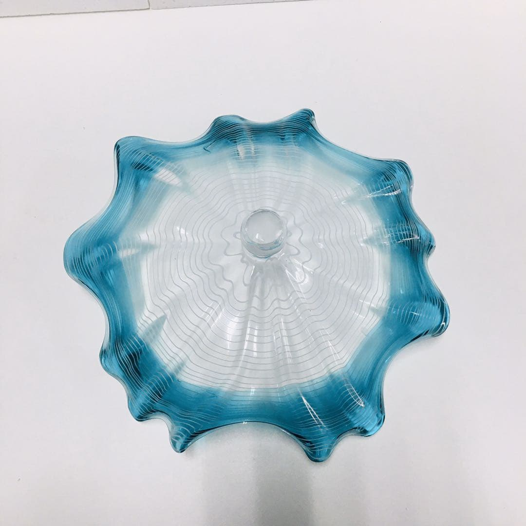 Glass Wall Plates Aqua And Clear Craft Sconce - BeyPan