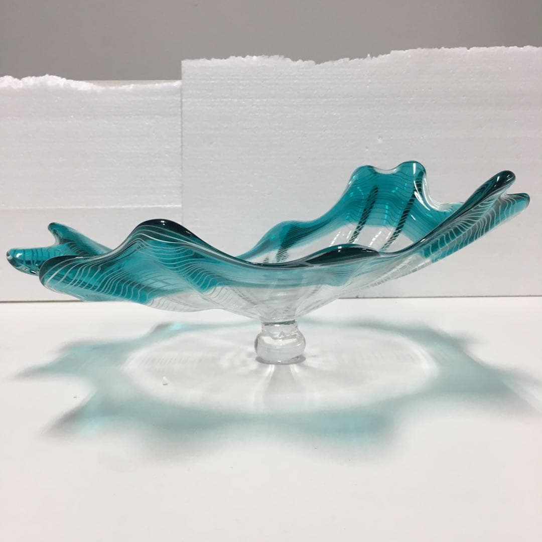 Glass Wall Plates Aqua And Clear Craft Sconce - BeyPan