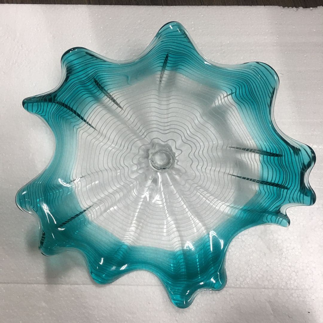Glass Wall Plates Aqua And Clear Craft Sconce - BeyPan Hauptbild