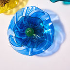 Glass Wall Plates Blossoming Lotus Flower 2 Layers Murano Glass - BeyPan
