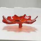Glass Wall Plates Bowl Red Murano Glass D12inches - BeyPan