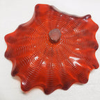 Glass Wall Plates Bowl Red Murano Glass D12inches - BeyPan