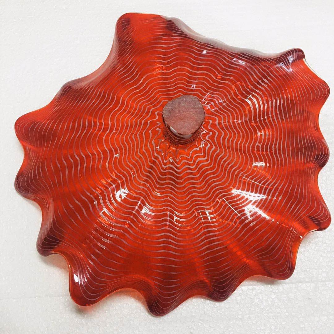 Glass Wall Plates Bowl Red Murano Glass D12inches - BeyPan