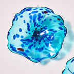 Glass Wall Plates Crystal Blue Murano Glass D10inches - BeyPan
