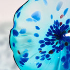 Glass Wall Plates Crystal Blue Murano Glass D10inches - BeyPan
