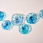 Glass Wall Plates Crystal Blue Murano Glass D10inches - BeyPan