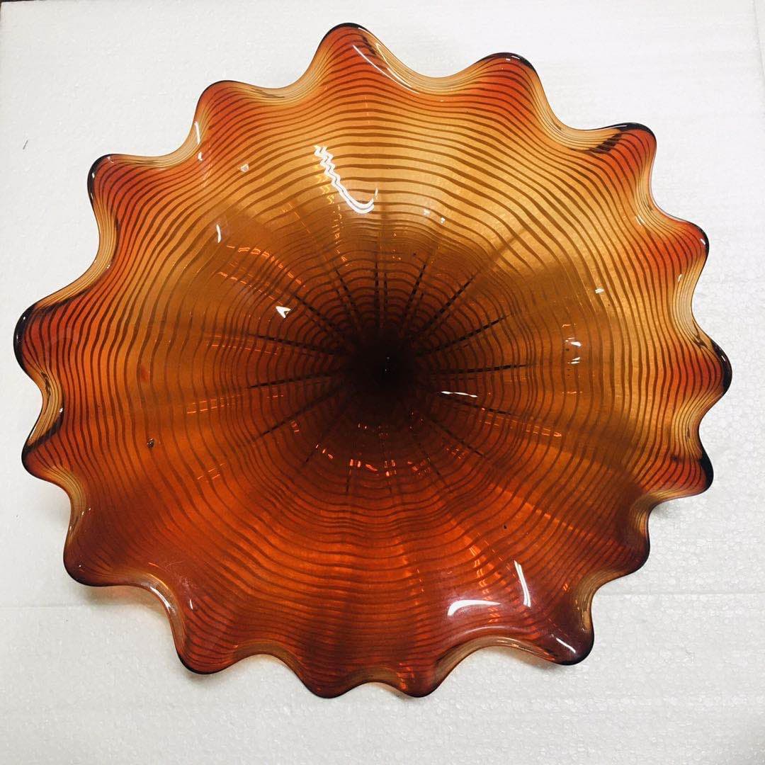 Glass Wall Plates Orange Murano Glass D12inches - BeyPan Hauptbild