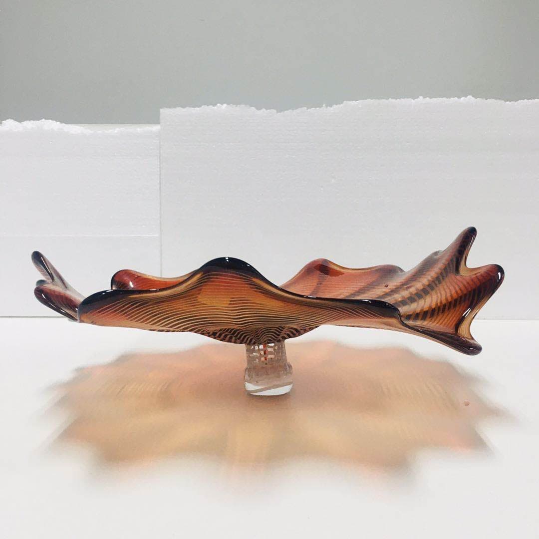 Glass Wall Plates Orange Murano Glass D12inches - BeyPan