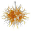 Golden Bloom Artisan Blown Glass Chandelier - Modern White and Amber Gold - BeyPan