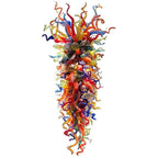 Grand Carnival Murano Style Glass Chandelier - Giant Vertical Multi-Color - BeyPan