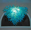 Grand Ocean Blue Art Blown Glass Chandelier Invert Cone Shape - BeyPan