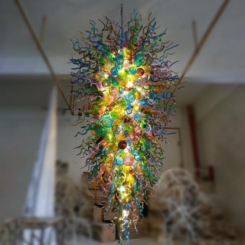 Grand Symphony Giant Artisan Glass Chandelier - Extraordinary Hand-Blown Multi-Tier - BeyPan