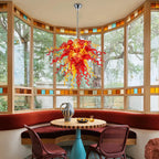 Hand Blown Glass Chandelier - Modern Abstract Art Ceiling Light - BeyPan