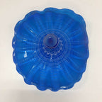 Hand Blown Murano Glass Wall Bowls Blue Color D12inches - BeyPan