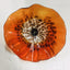Hand Blown Murano Glass Wall Plate Orange And Brown Spots D12inches - BeyPan