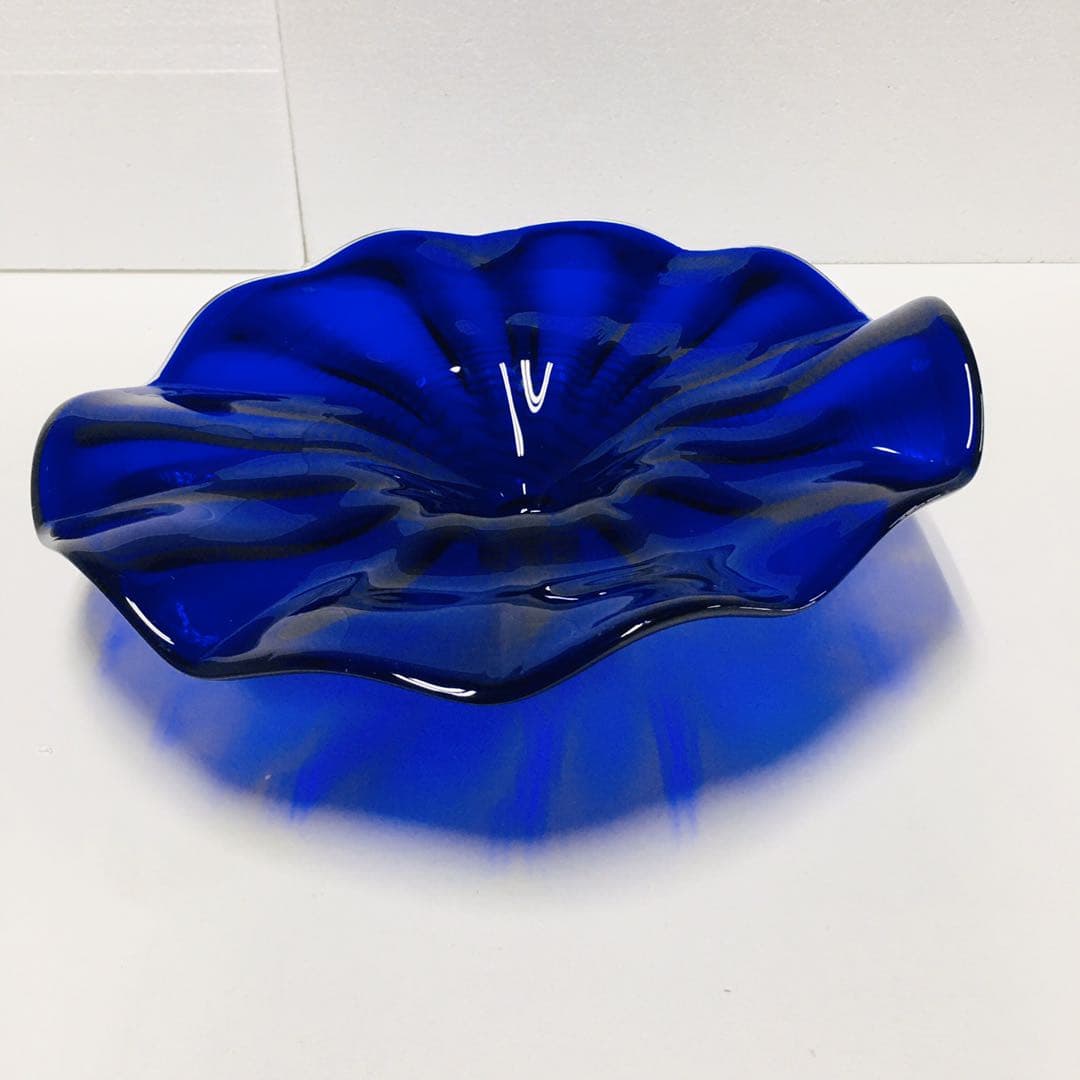 Hand Blown Murano Glass Wall Plates Blue Color D12inches - BeyPan
