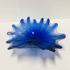 Hand Blown Murano Glass Wall Plates Blue Color D12inches - BeyPan