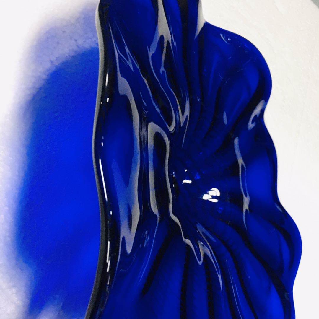 Hand Blown Murano Glass Wall Plates Blue Color D12inches Zweitbild