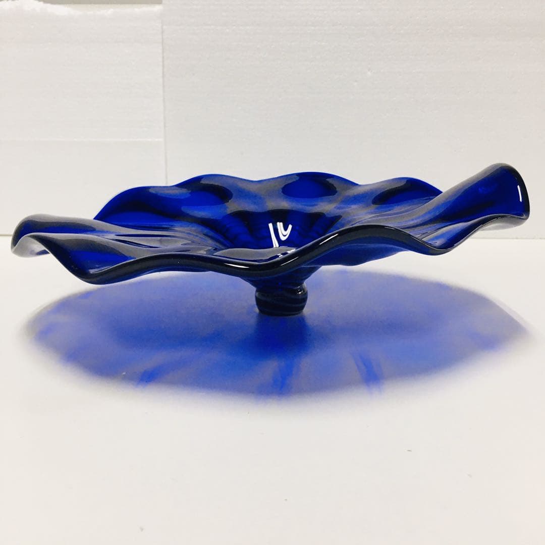 Hand Blown Murano Glass Wall Plates Blue Color D12inches - BeyPan